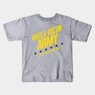 Hugs & Bacon Army - Dark Stars Kids T-Shirt